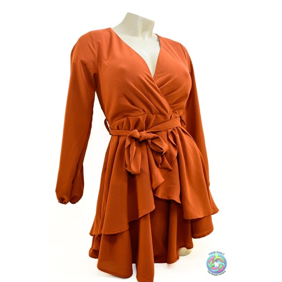 COSONSEN XS V-NECK DRESS - Picture 3 of 10